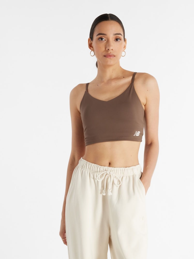 New Balance Brown Relentless Low Impact Bra - Image 1 of 7