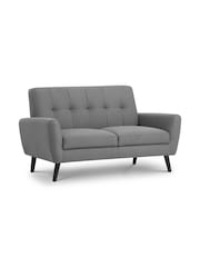 Julian Bowen Grey Monza Compact Retro 2 Seater Sofa - Image 4 of 4