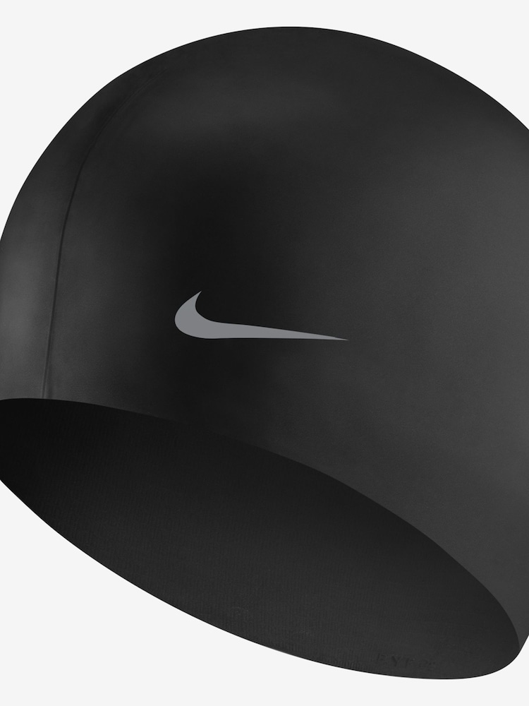 Nike Black Kids Silicone Swim Cap - Image 2 of 2