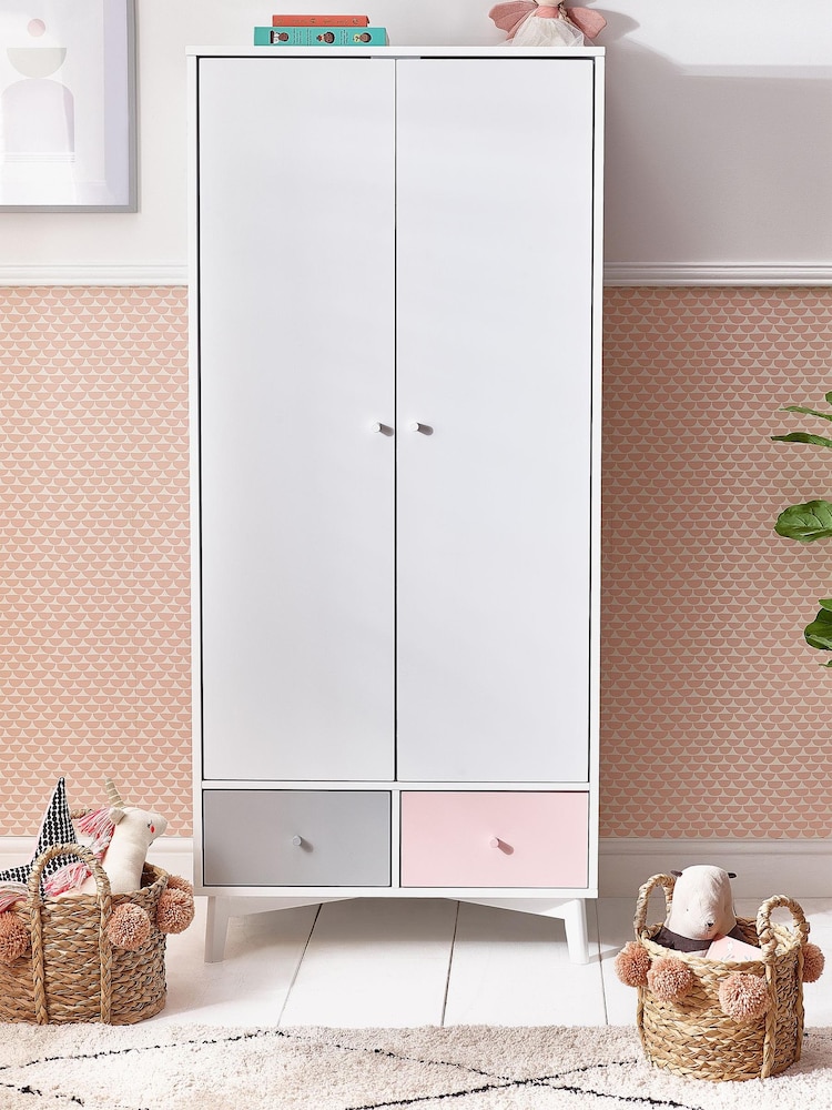 Pink Quinn Kids Double Wardrobe - Image 1 of 6