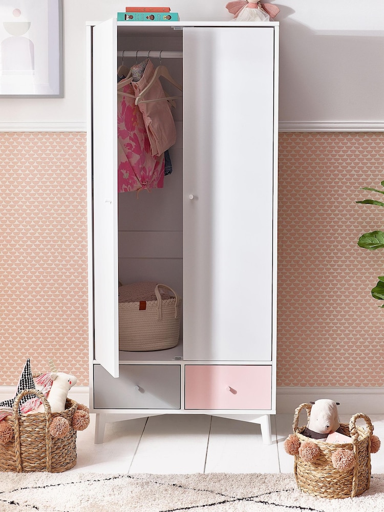 Pink Quinn Kids Double Wardrobe - Image 2 of 6