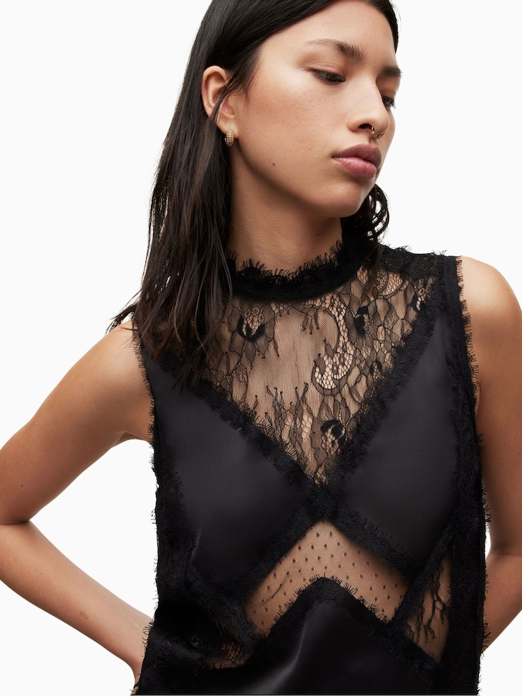 AllSaints Black Mila Dress - Image 2 of 7
