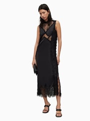 AllSaints Black Mila Dress - Image 3 of 7