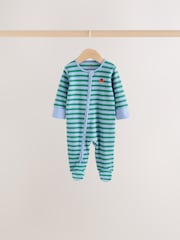 Navy Transport Two Way Zip Sleepsuits 4 Pack - Image 3 of 11