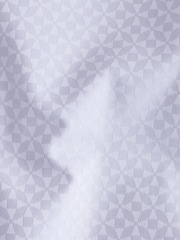 Lilac Purple Geometric Floral Regular Fit Trimmed Formal Short Sleeve Shirt - Image 7 of 8