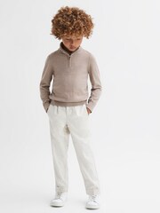 Reiss Blackhall schmale Passform Pullover aus Merino wolle mit RV-Kragen - Bild 1 von 6