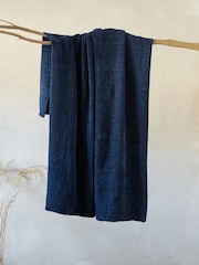 French Connection Indigo Cadley Textured Throw - Image 1 of 2