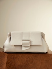 Blanc écru - Pochette en cuir haut de gamme - Image 2 of 7