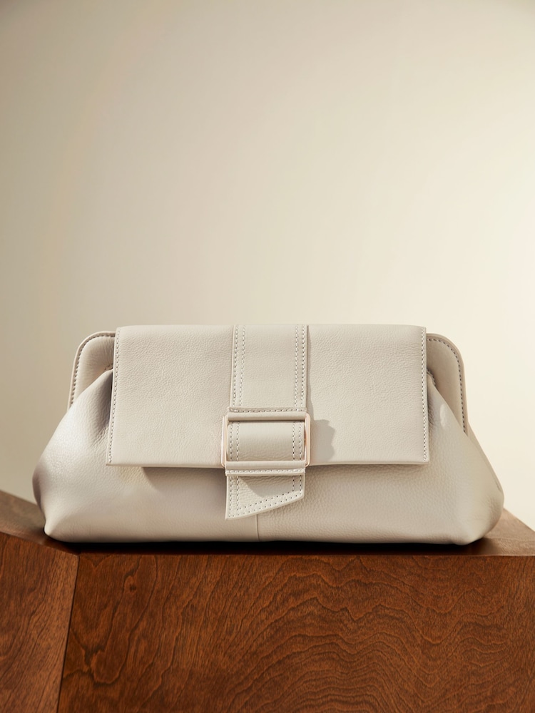 Blanc écru - Pochette en cuir haut de gamme - Image 2 of 7