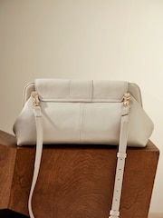 Blanc écru - Pochette en cuir haut de gamme - Image 3 of 7