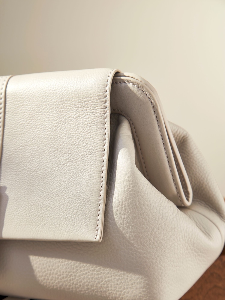 Blanc écru - Pochette en cuir haut de gamme - Image 5 of 7