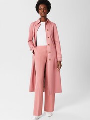 Hobbs Pink Sophie Trench Coat - Image 1 of 4