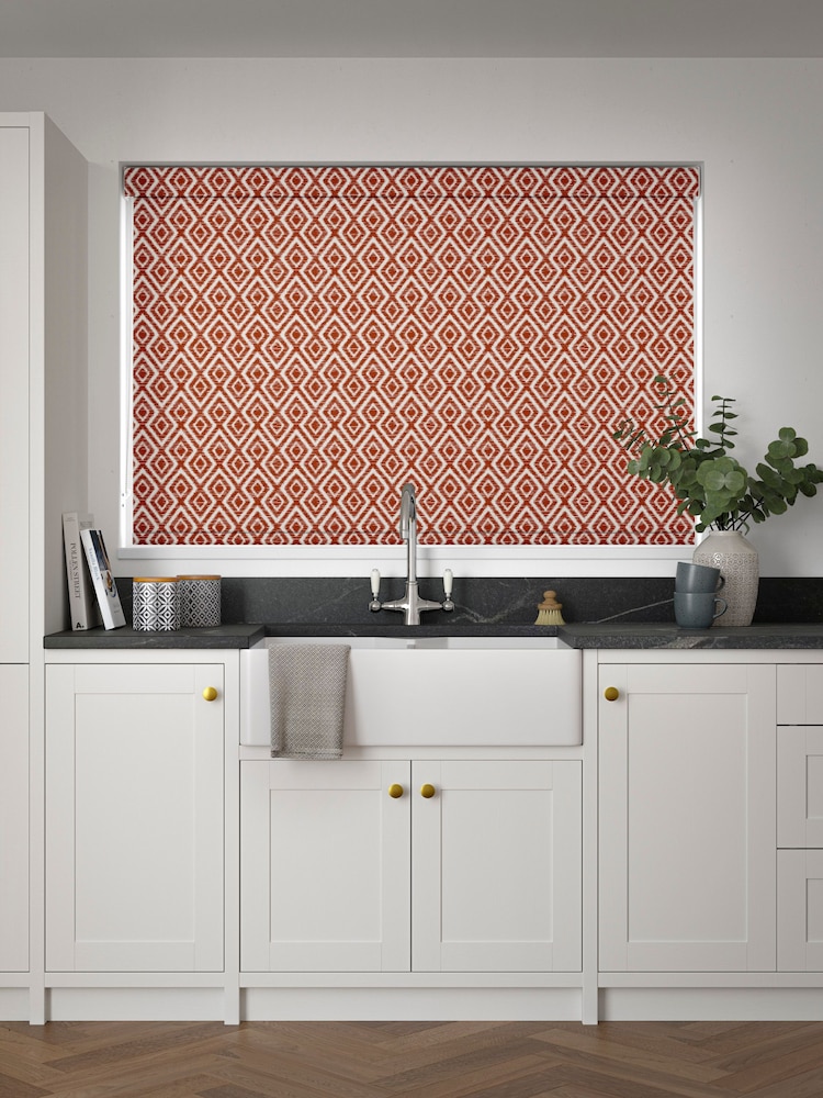 Orange Diamond Geo Made to Measure Roller Blind - Image 2 of 6