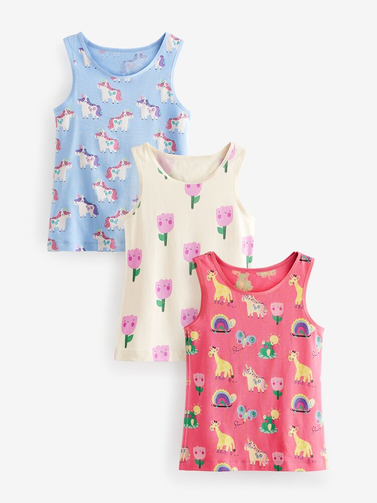 Multi Unicorn Vest 3 Pack (3-16yrs) - Image 1 of 6