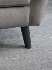 Julian Bowen Grey Monza Compact Retro 3 Seater Sofa - Image 3 of 4