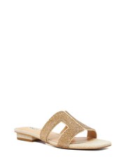 Dourado - Dune London inteligentes Loupe Slider Sandals - Imagem 5 de 6
