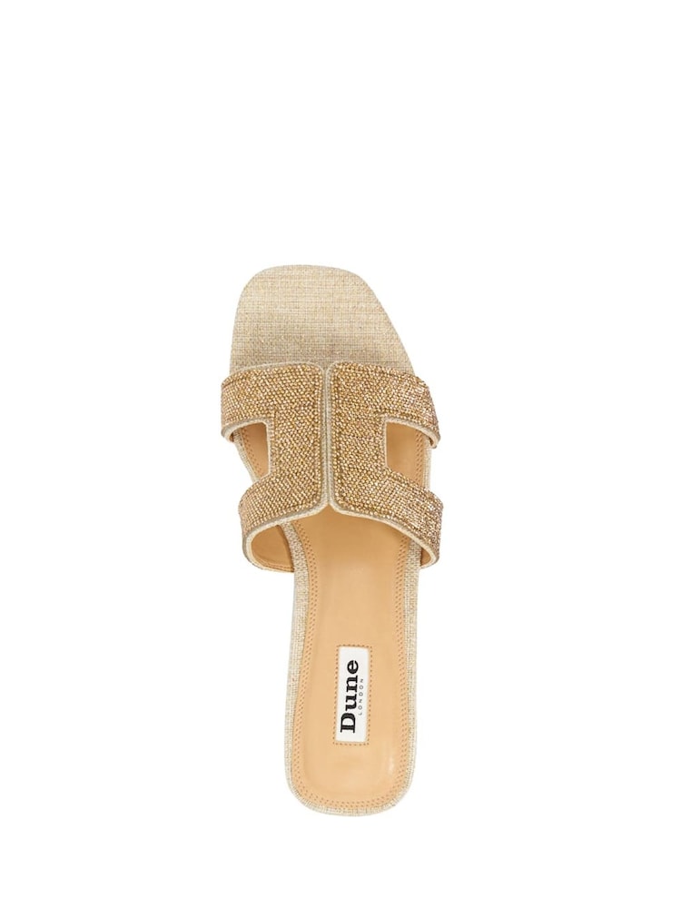 Dourado - Dune London inteligentes Loupe Slider Sandals - Imagem 6 de 6