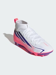 adidas White F50 Hyperfast Club Mid Firm Ground / Multi Ground Football Boots - Image 1 of 4