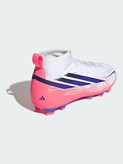 adidas White F50 Hyperfast Club Mid Firm Ground / Multi Ground Football Boots - Image 2 of 4