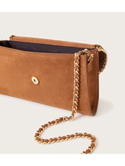 Monsoon Brown Suede Chain Cross-Body Bag - Image 3 of 3
