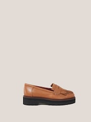 White Stuff Natural Elva Chunky Leather Loafers - Image 1 of 4