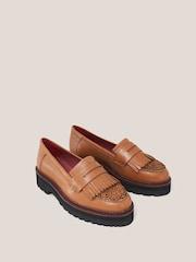 White Stuff Natural Elva Chunky Leather Loafers - Image 2 of 4