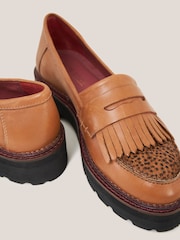 White Stuff Natural Elva Chunky Leather Loafers - Image 4 of 4