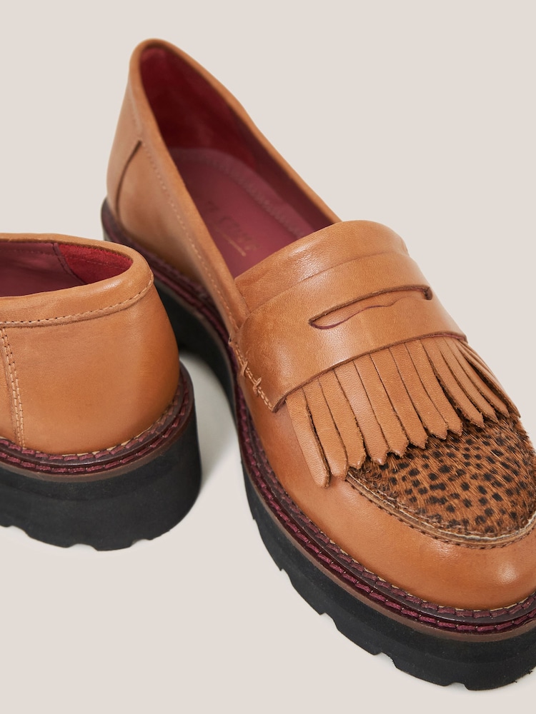 White Stuff Natural Elva Chunky Leather Loafers - Image 4 of 4 White Stuff Natural Elva Chunky Leather Loafers - Image 4 of 4