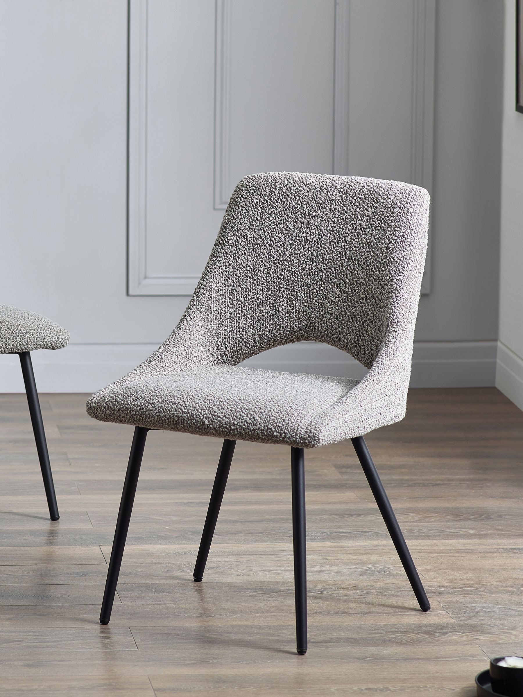 Julian Bowen Unisex Grey Iris Upholstered Dining Chair (Set Of 2) In 2In - Image 5