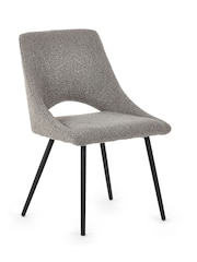 Julian Bowen Set of 2 Grey Iris Bouclé Dining Chairs - Image 5 of 6