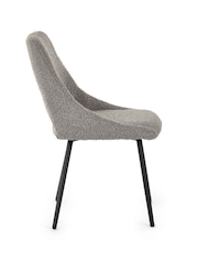 Julian Bowen Set of 2 Grey Iris Bouclé Dining Chairs - Image 6 of 6