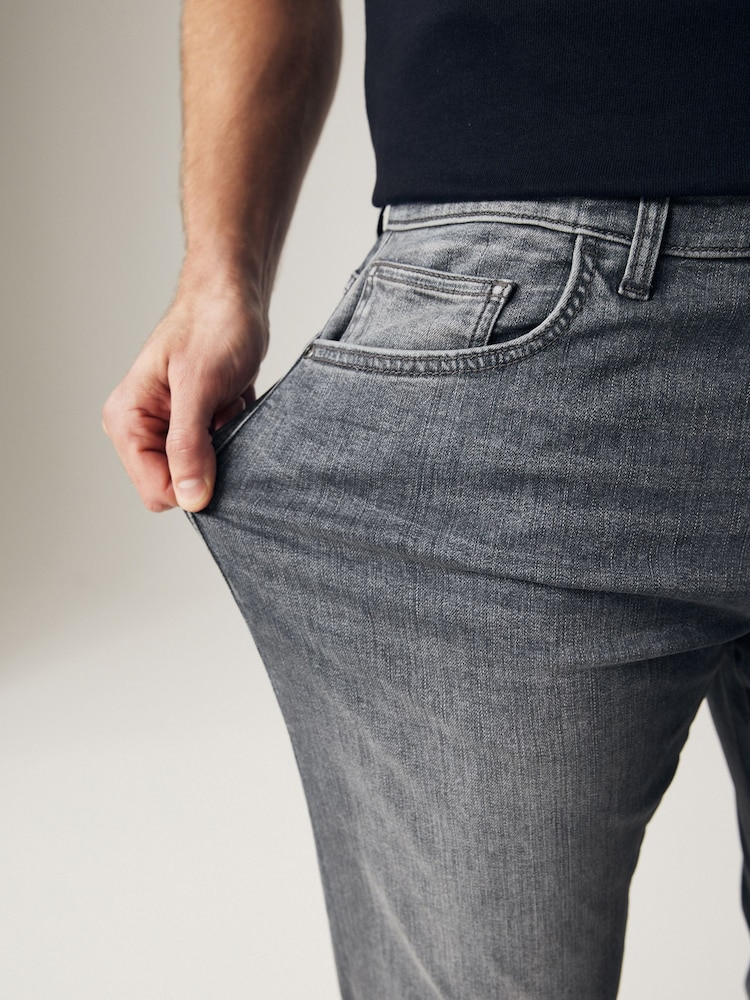Grey Power Stretch Jeans - Image 6 of 6