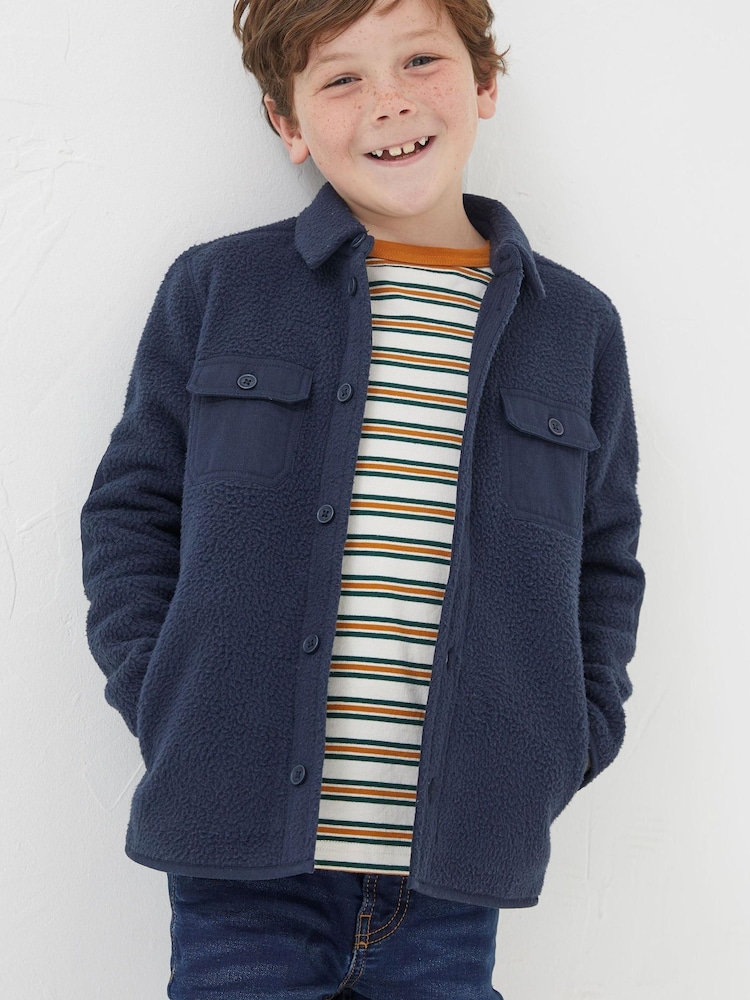 FatFace Blue Borg Shacket - Image 1 of 4
