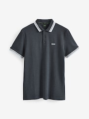 BOSS Dark Blue/Light Blue Tipping Paddy Polo Shirt - Image 5 of 5