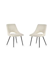 Julian Bowen Set of 2 Ivory Iris Bouclé Dining Chairs - Image 3 of 6