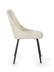 Julian Bowen Set of 2 Ivory Iris Bouclé Dining Chairs - Image 5 of 6