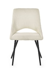 Julian Bowen Set of 2 Ivory Iris Bouclé Dining Chairs - Image 6 of 6