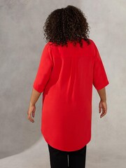 Live Unlimited Curve - Red Highlow Blouse - Image 2 of 4