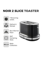 Tower Black Belle 2 Slice Toaster 800W - Image 2 of 8