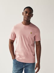 Lyle & Scott Palm Pink Big Crew Neck T-Shirt - Image 1 of 3