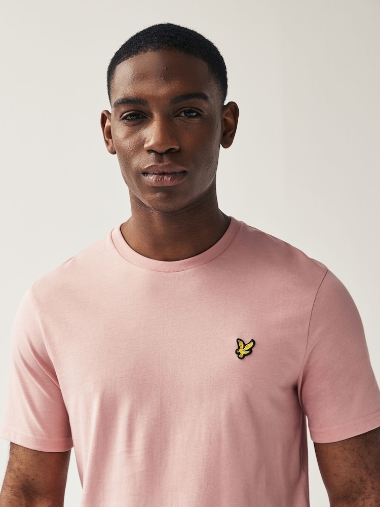 Lyle & Scott Palm Pink Big Crew Neck T-Shirt - Image 3 of 3