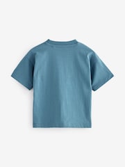 Blue 100% Cotton Padded Mickey Short Sleeve T-Shirt (3mths-7yrs) - Image 2 of 3