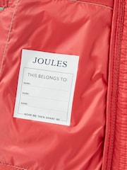 Joules Girls' Kinnaird Pink Showerproof Padded Coat - Image 5 of 5
