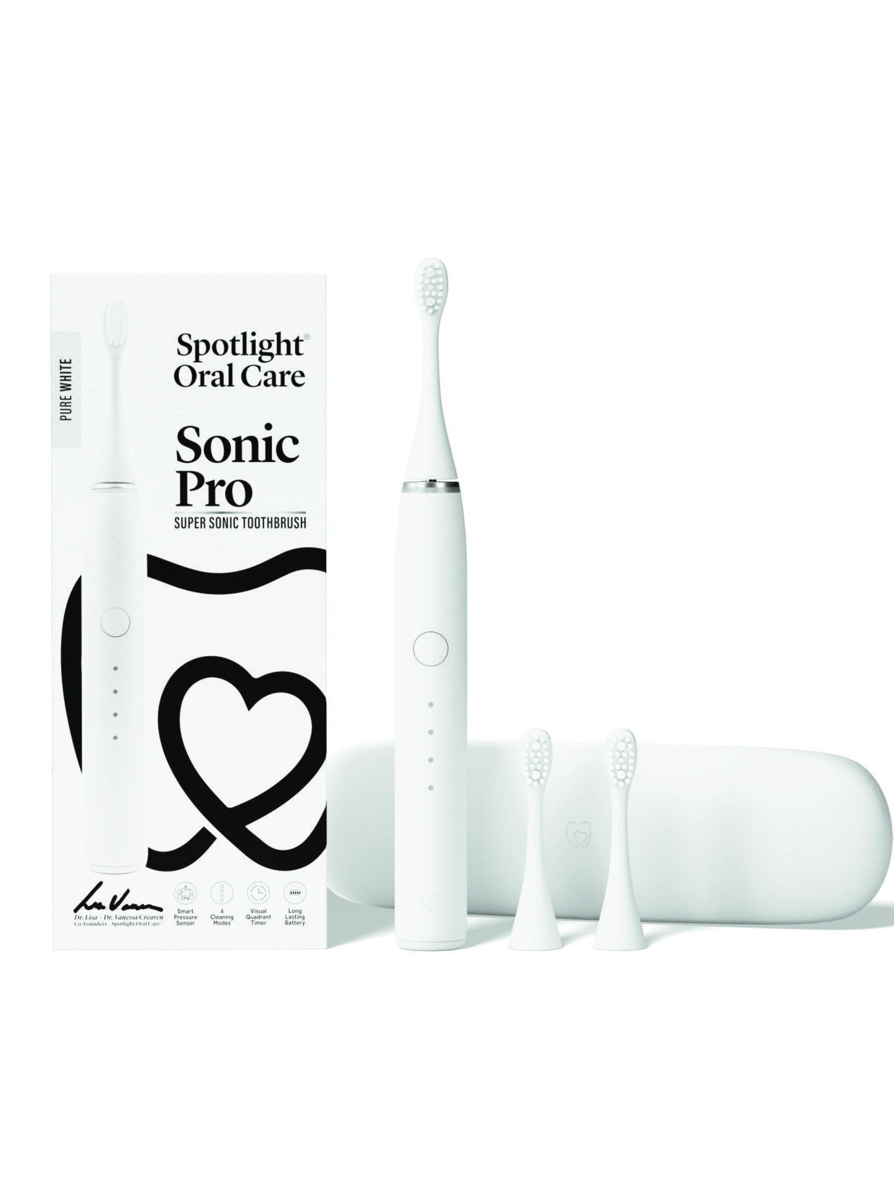 Spotlight Oral Care Unisex Clear Sonic Pro White Toothbrush In Size 4 - Image 5