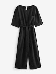 Black Jumpsuit With Linen - Image 1 of 9