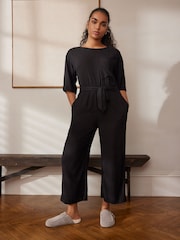 Black Jumpsuit With Linen - Image 8 of 9