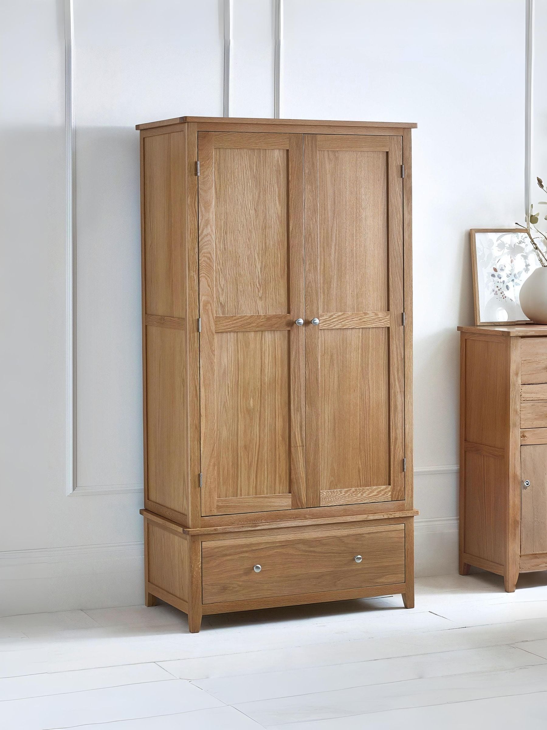 Julian Bowen Unisex Oak Mallory Double, 1 Drawer Wardrobe - Image 5