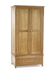 Julian Bowen Oak Mallory Double, 1 Drawer Wardrobe - Image 2 of 3