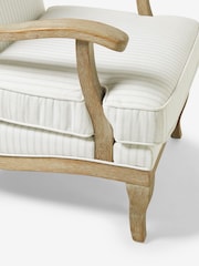 Laura Ashley Henley Stripe Duck Egg Blue Navenby Accent Chair - Image 10 of 11