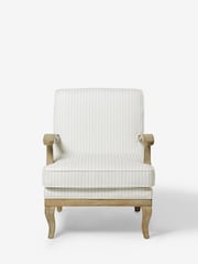Laura Ashley Henley Stripe Duck Egg Blue Navenby Accent Chair - Image 3 of 11